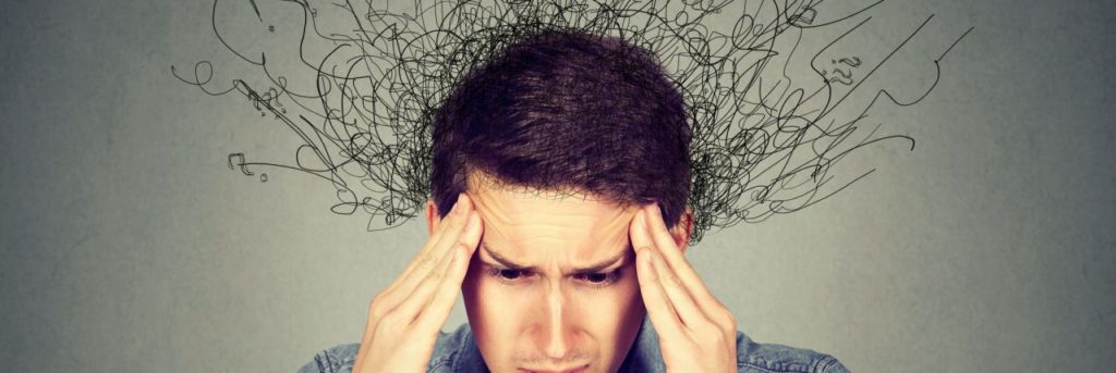 Picture of man with OCD stressing out